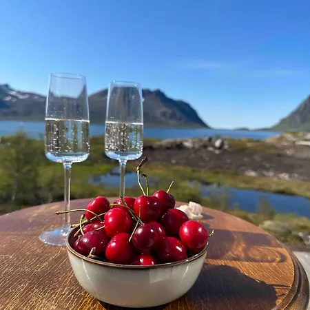 Designhytte Med Jacuzzi Sentralt I Lofoten